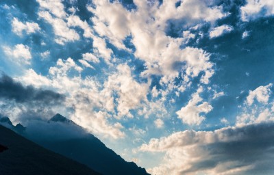 Dramatic sky, italian Alps